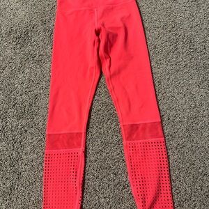 ZYIA Orangey Seamless Leggings with Perforated Design